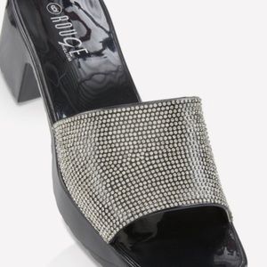 Rhinestone Jelly Block Heel Sandal. Size 9. New. Never worn